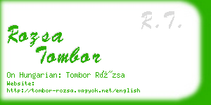 rozsa tombor business card